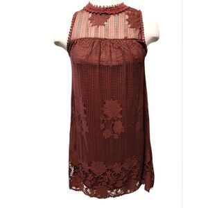 Mauve Plum Lace Dress